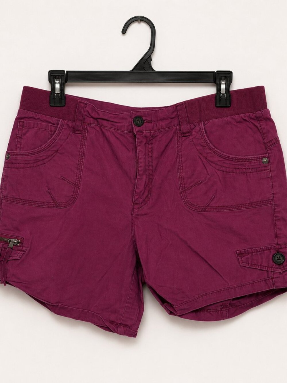 Berry Purple Utility Cargo Shorts